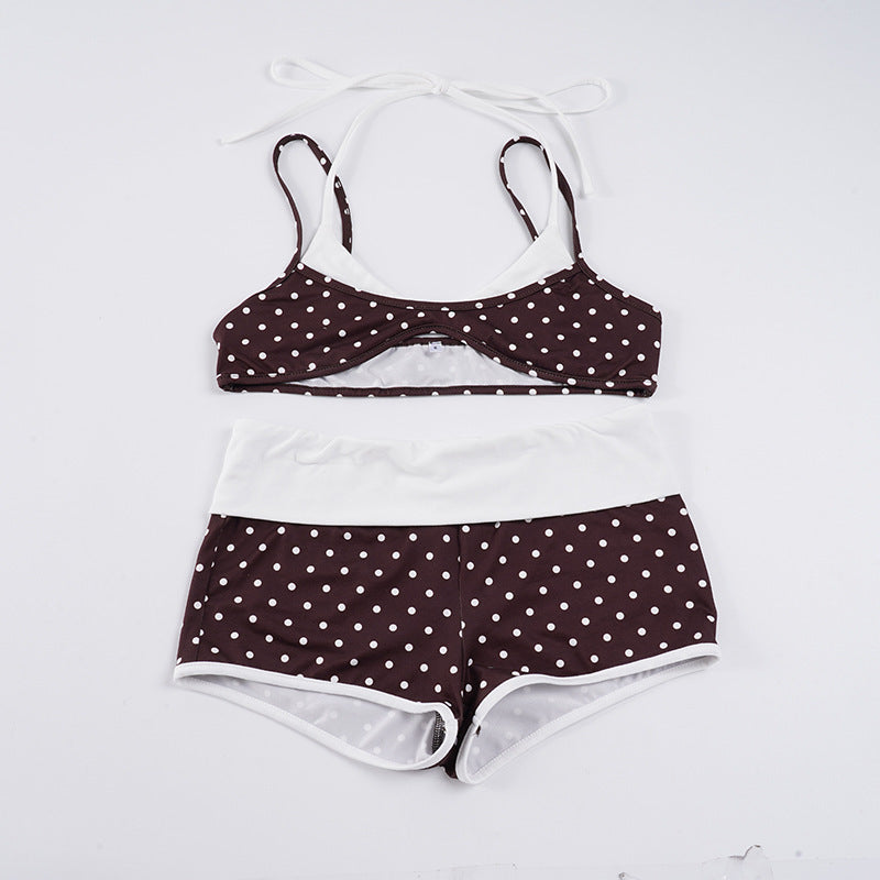 Dame Bikini-set med trendy prikkedesign og moderne snitt Skjora