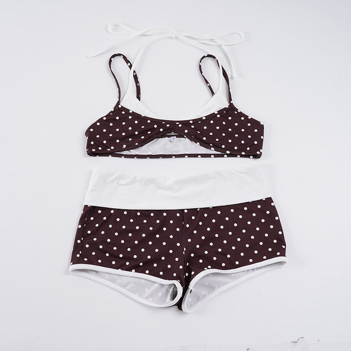 Dame Bikini-set med trendy prikkedesign og moderne snitt Skjora