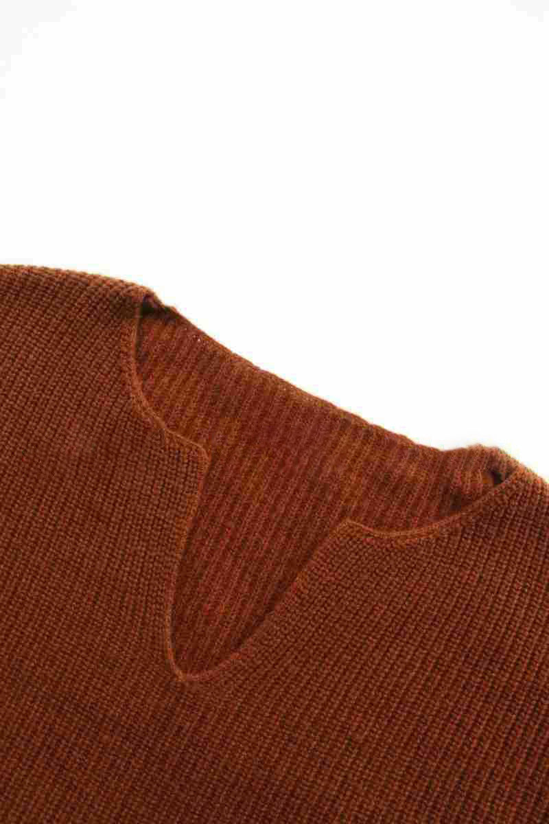 Damer casual strikket topp med V-hals Skjora