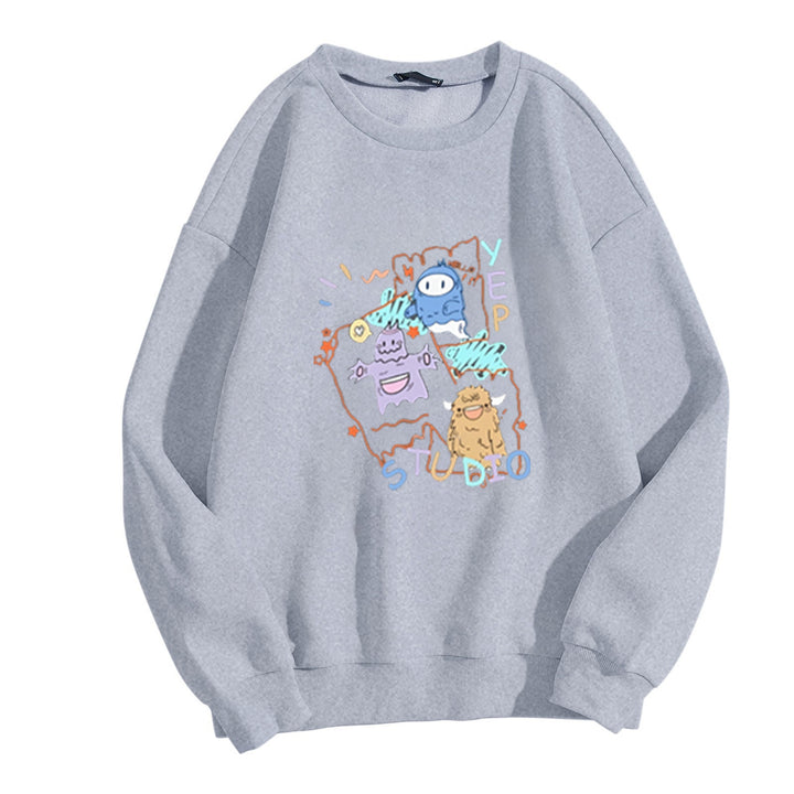 Dame casual sweatshirt med kreativ grafikkdesign skjorte