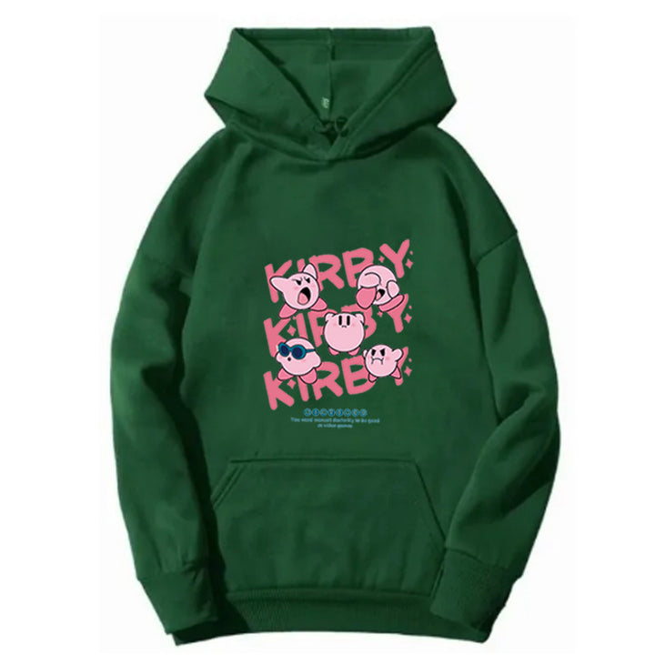 Damen Kapuzenpullover mit verspieltem Kirby-Motiv Skjora