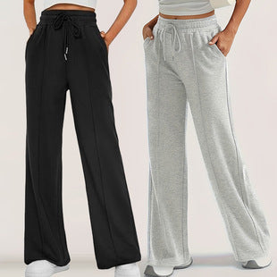 Damer løse sweatpants med sidelommer og elastisk midje Skjora