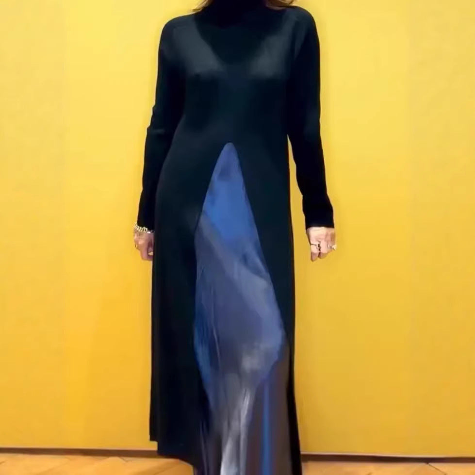 Kvinnens elegante maxi-kjole med raffinert sideslitt Skjora