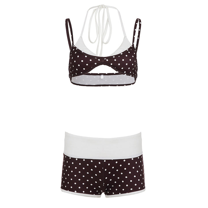 Dame Bikini-set med trendy prikkedesign og moderne snitt Skjora