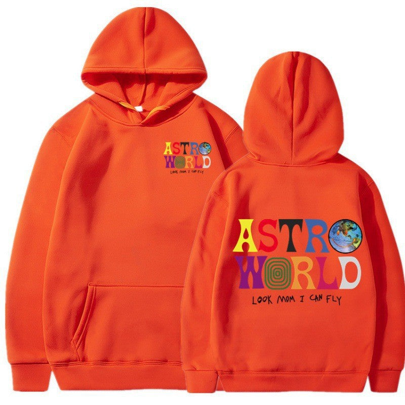 Damegens hoodie med lekent grafisk design og myk innside Skjora