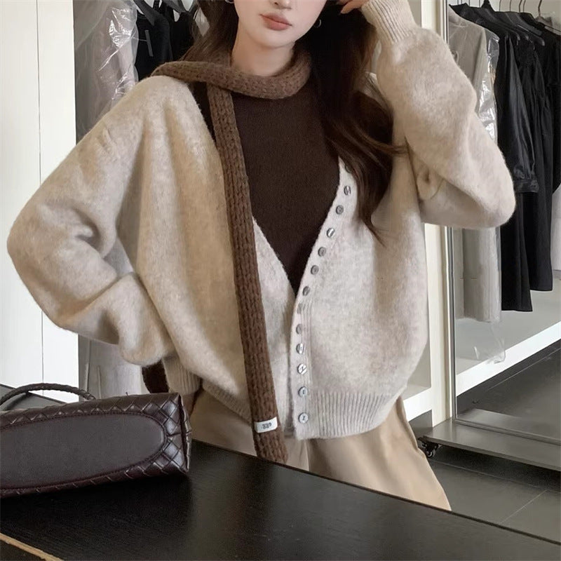 Kvinnes løsstrikket cardigan Skjora