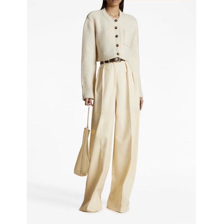 Damer Kort Strikk cardigan med knapper Skjora