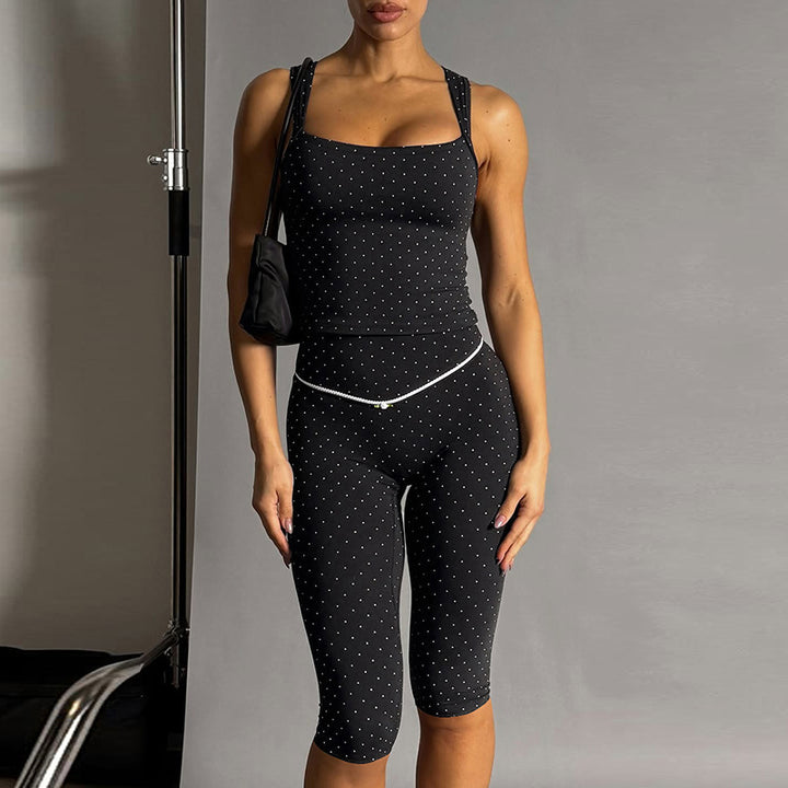Dame Sportslig topp og leggings-sett Skjora