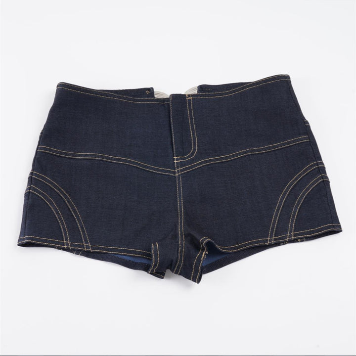 Dame denimshorts med høy midje og stilig snitt Skjora
