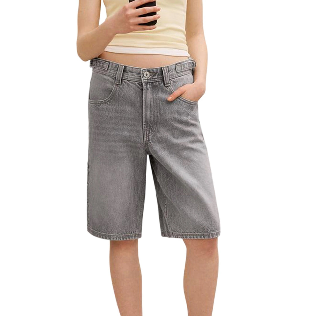 Dame Høyeskårne Denim-Shorts i moderne stil Skjora