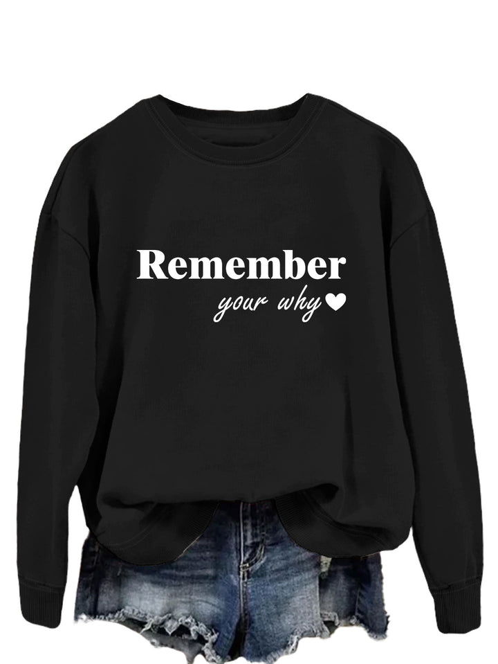 Kvinne sweatshirt med motiverende trykk og avslappet passform Skjora