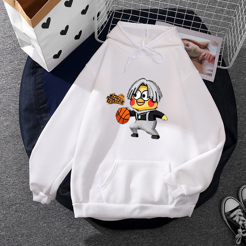 Dame hoodie med kreativ basketballmotiv Skjora