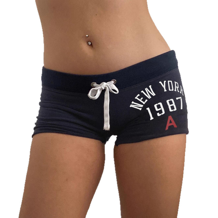 Dame Sporty Badshorts med høy midje og justerbar snor