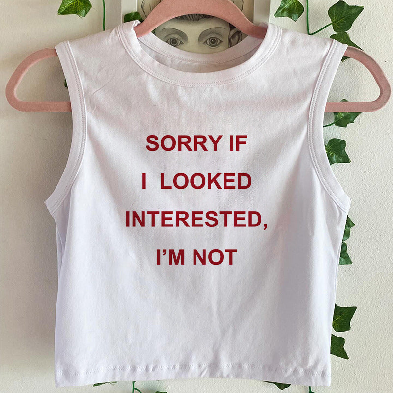 Dame cropped T-skjorte med morsom slogan trykk Skjora