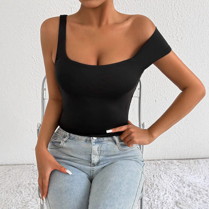 Dame Off-Shoulder Kroppstopp med figursydd snitt Skjora