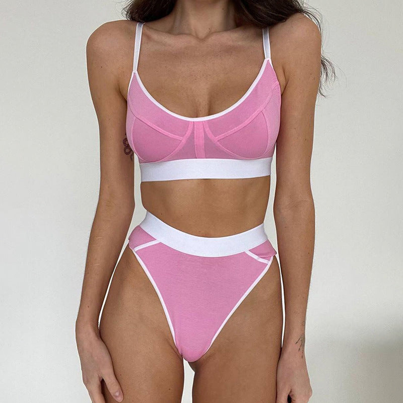 Dame Sport-BH og High-Waist-Truse Set Skjora