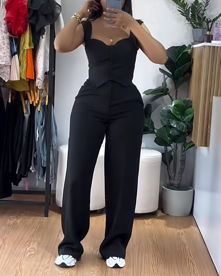 Dame Elegant og figurnær Jumpsuit Skjora