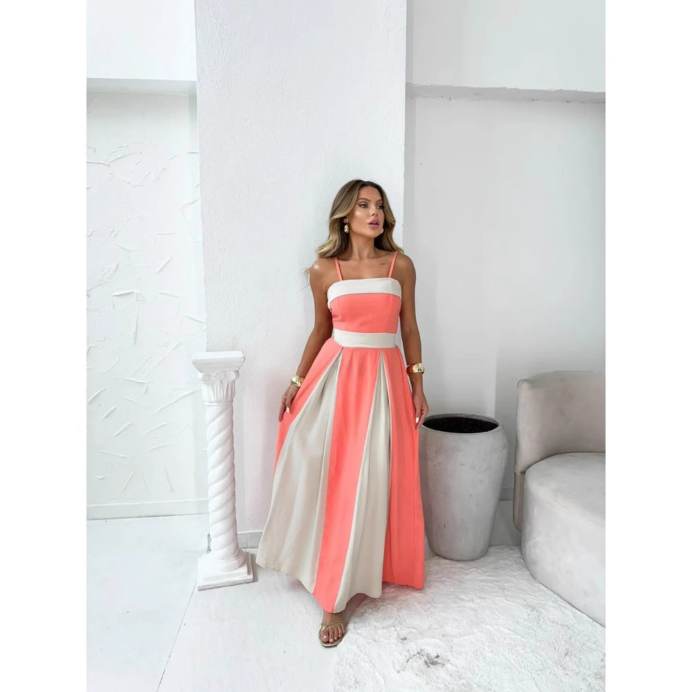 Kvinne maxi kjole med elegant drapering Skjora