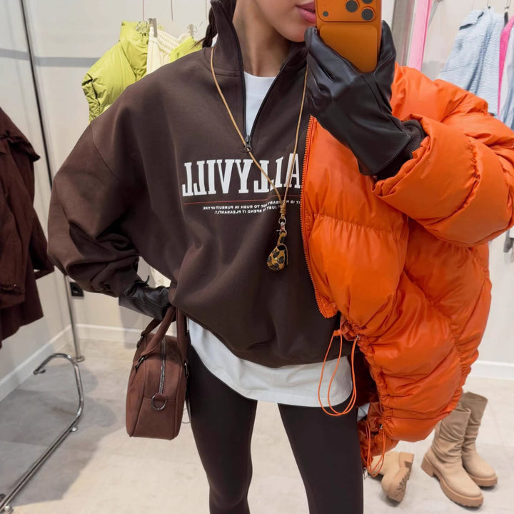 Kvinnesporty zip-genser i uformell design Skjora