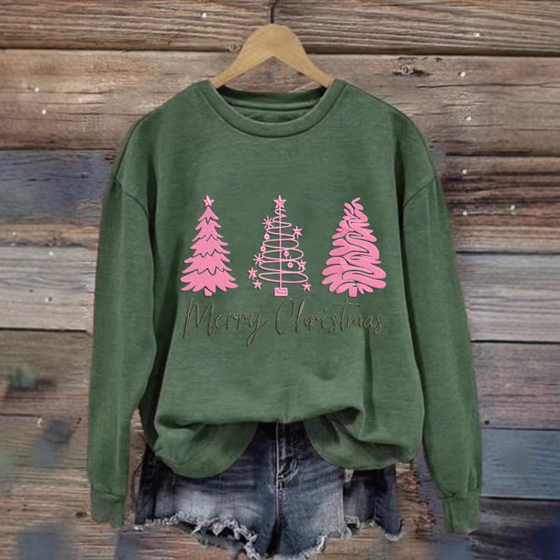 Kvinne komfortabel jule sweatshirt med festlig trykk Skjora