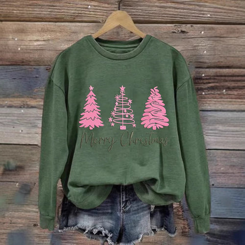 Kvinne komfortabel jule sweatshirt med festlig trykk Skjora