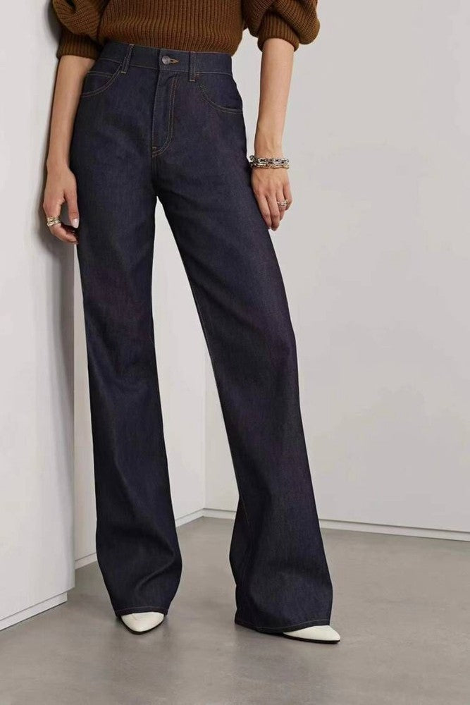 Dame høyt snittet vid jeans Skjora