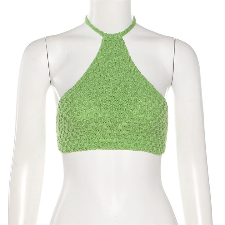 Damer heklet Crop-Bikini-Top med justerbare bånd Skjora