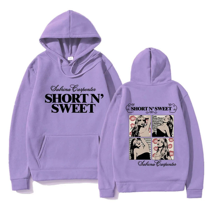 Dame hoodie med kreativ tegneserie design og avslappet snitt Skjora