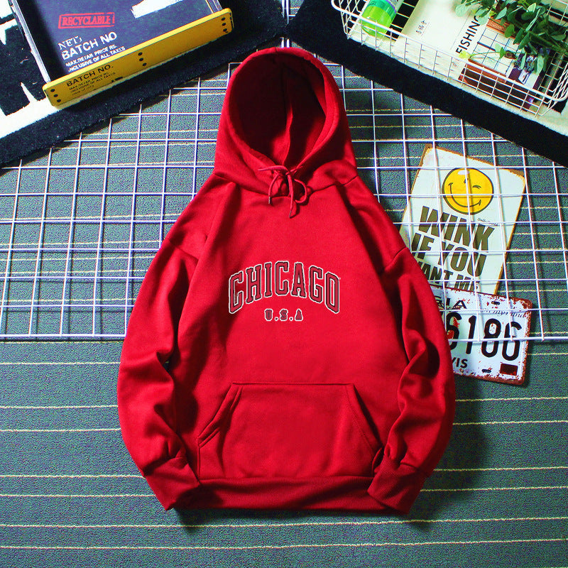 Damen Kapuzenpullover mit urbanem Chicago-Print Skjora