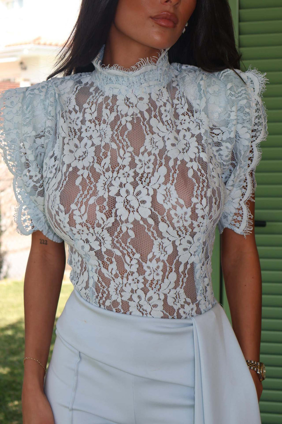Dame Elegant Flared-Bukser med sidelangs Draperingseffekt Skjora