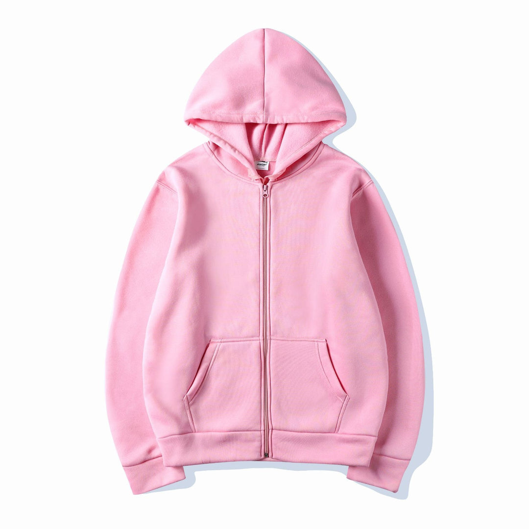 Dame hoodie sweatshirt med full glidelås og sidelommer Skjora