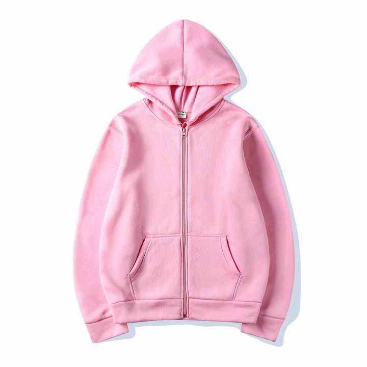 Dame hoodie sweatshirt med full glidelås og sidelommer Skjora