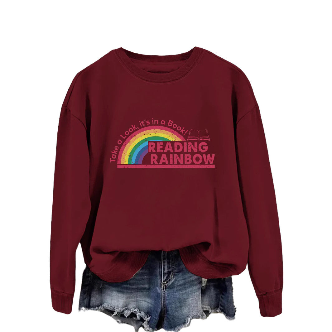 Dame avslappet sweatshirt med unik trykk Skjora