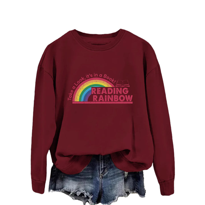 Dame avslappet sweatshirt med unik trykk Skjora