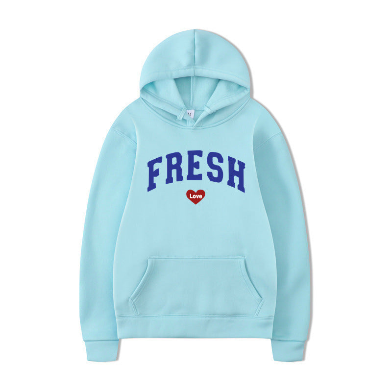 Women's hoodie with playful lettering and soft inner fleece Skjora