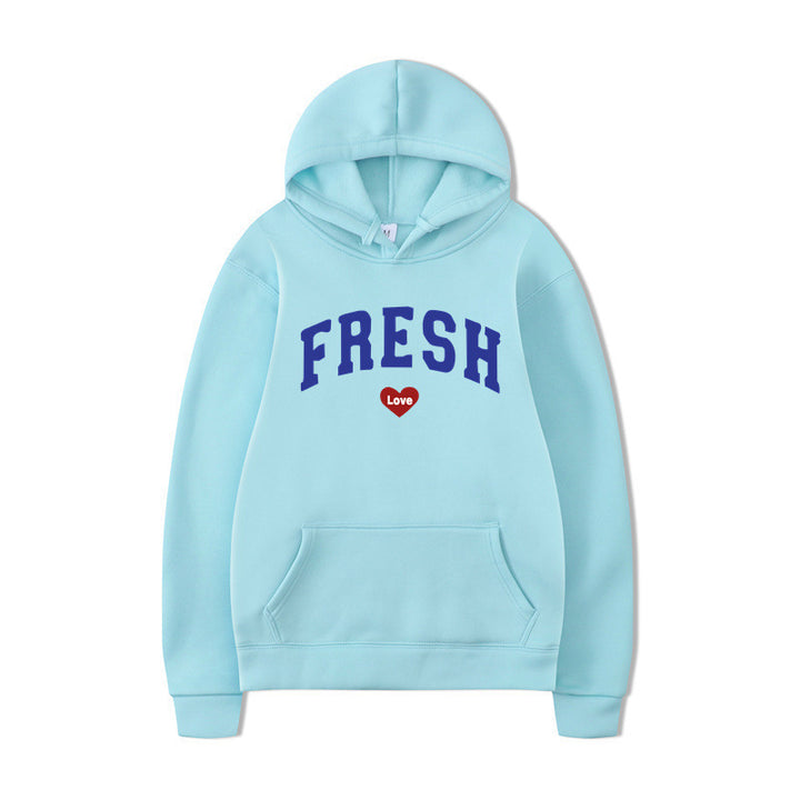 Women's hoodie with playful lettering and soft inner fleece Skjora