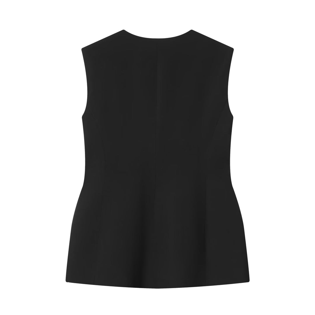Damer elegant ermeløs bluse Skjora