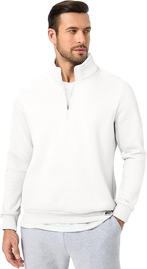 Herresweatshirt med halv glidelås og moderne snitt Skjora