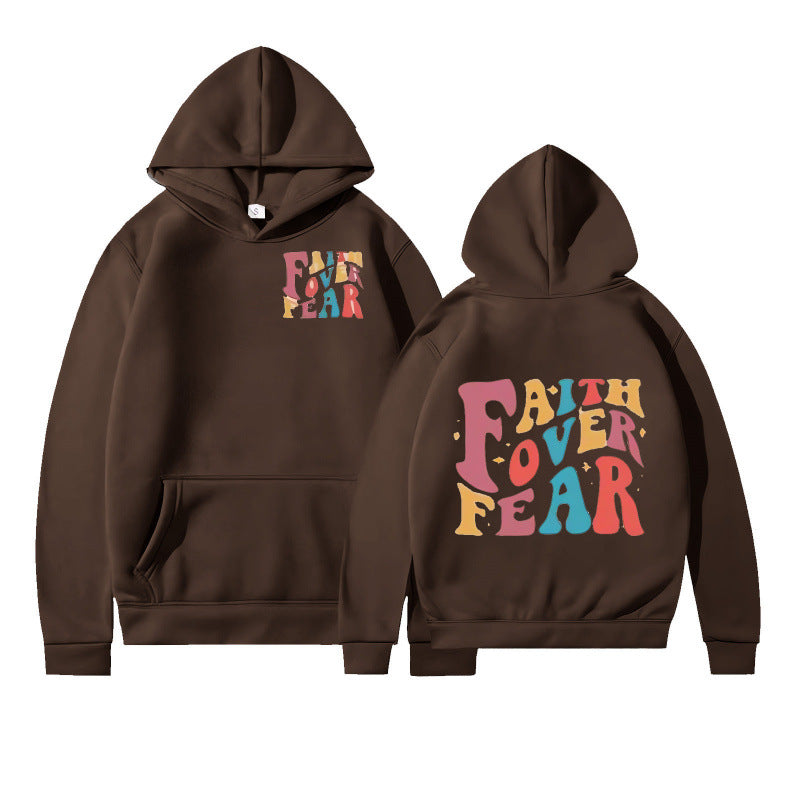 Dame hoodie med kreativ tekst og myk indre fleece Skjora