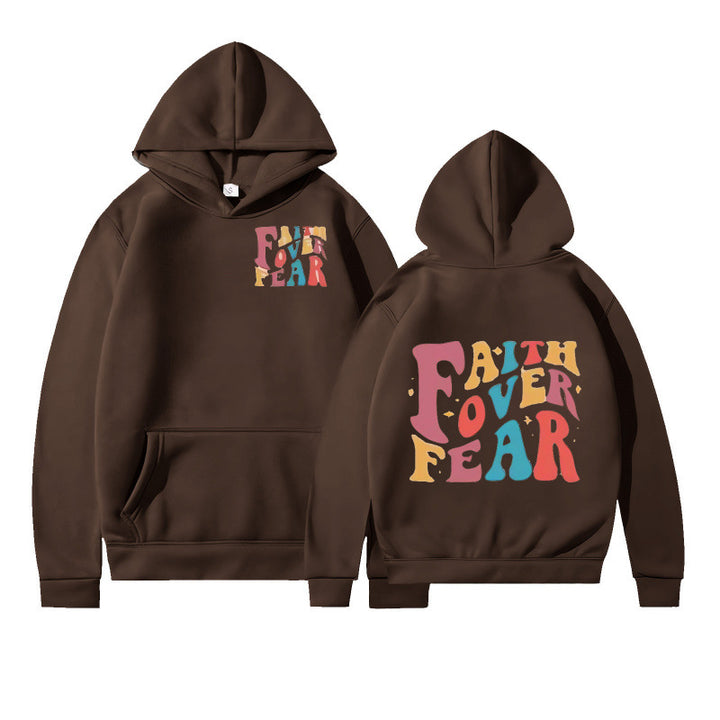 Dame hoodie med kreativ tekst og myk indre fleece Skjora