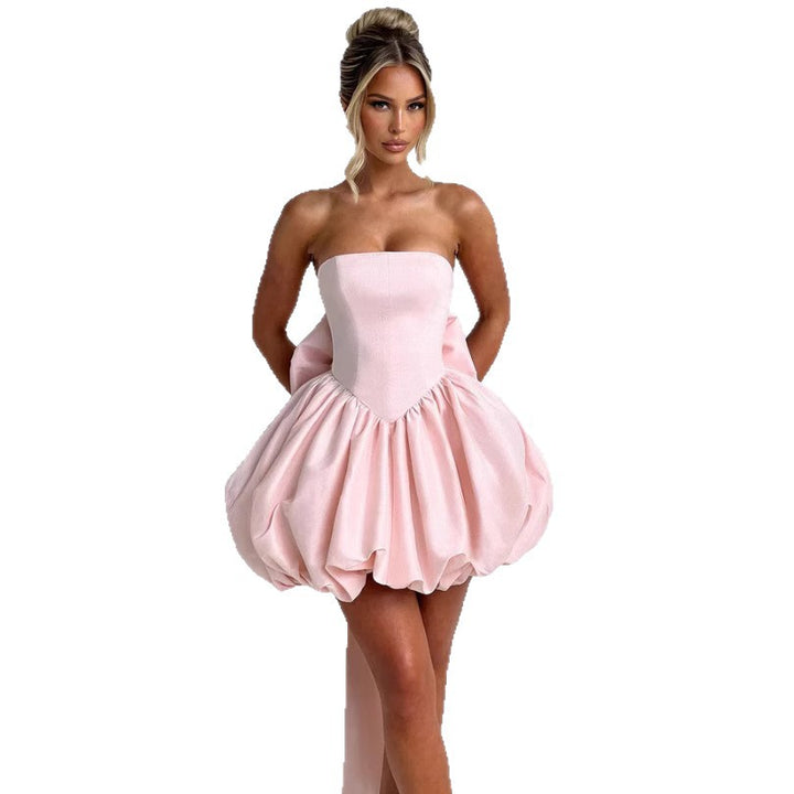 Damen Ballkleid mit voluminösem Rock und schulterfreiem Design Skjora