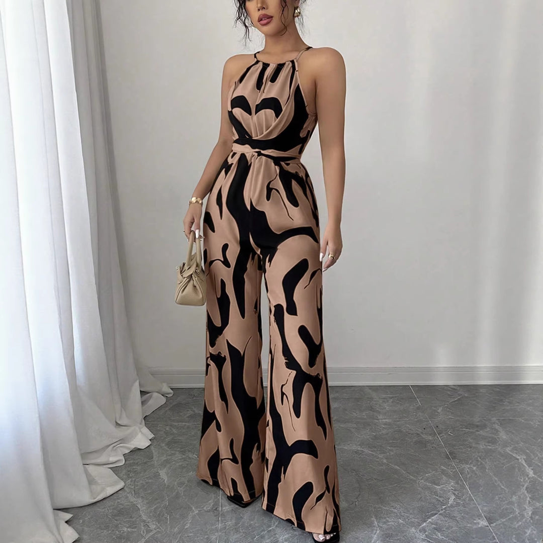 Women's Overall with Wide Legs and Modern Pattern Skjora