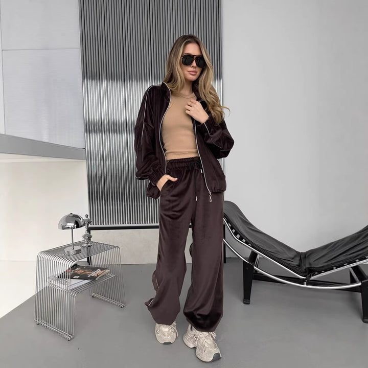 Dame Sporty Satin Jumpsuit Skjora
