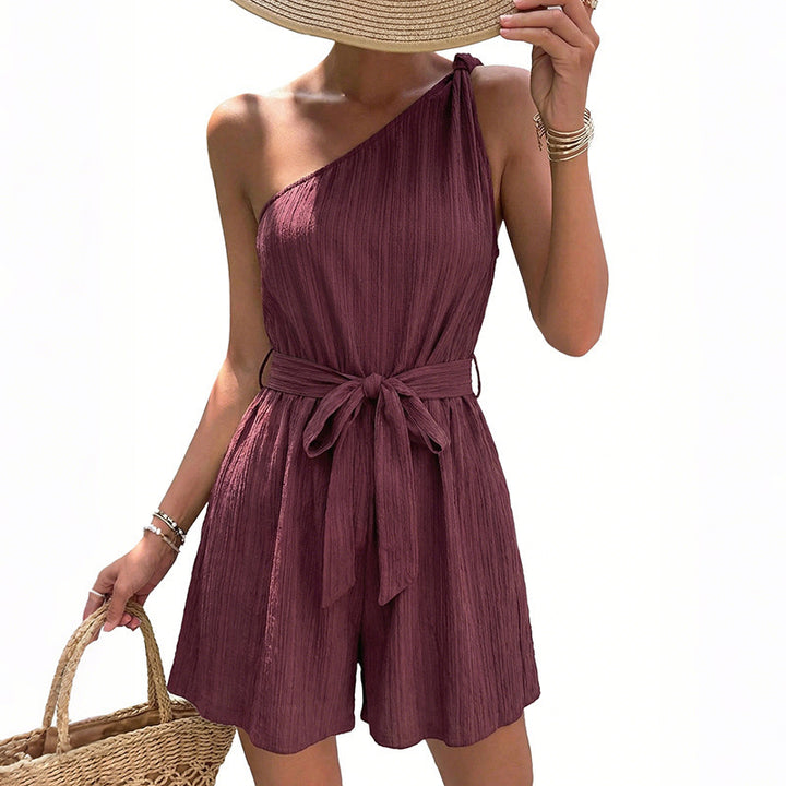 Women's One-Piece Jumpsuit with Fitted Belt and Flowing Cut Skjora