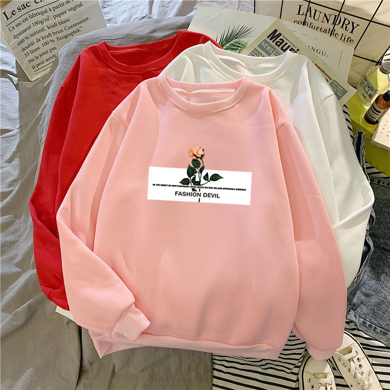 Dame Sweatshirt med blomsterdesign Skjora