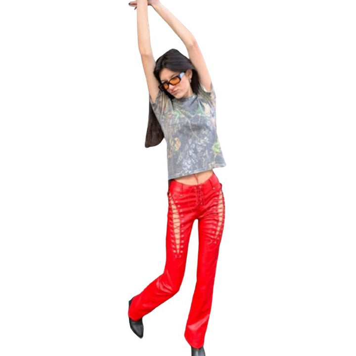 Dame Crop-Top med innovativt cut-out-design og lange ermer Skjora