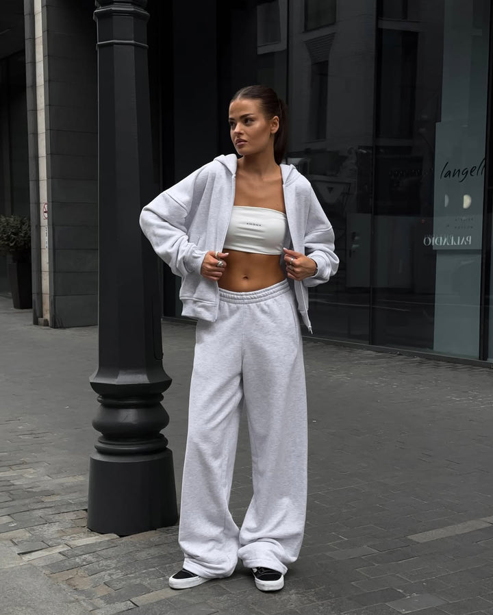 Kvinners koselige oversized fleece-sett Skjora