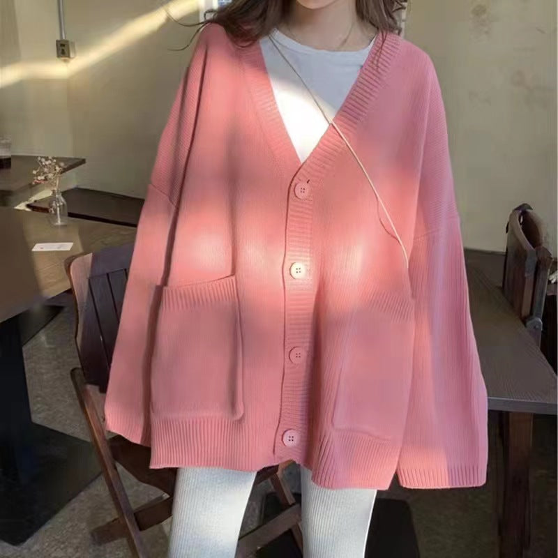 Dame cardigan med V-hals og praktiske lommer Skjora 1771687738