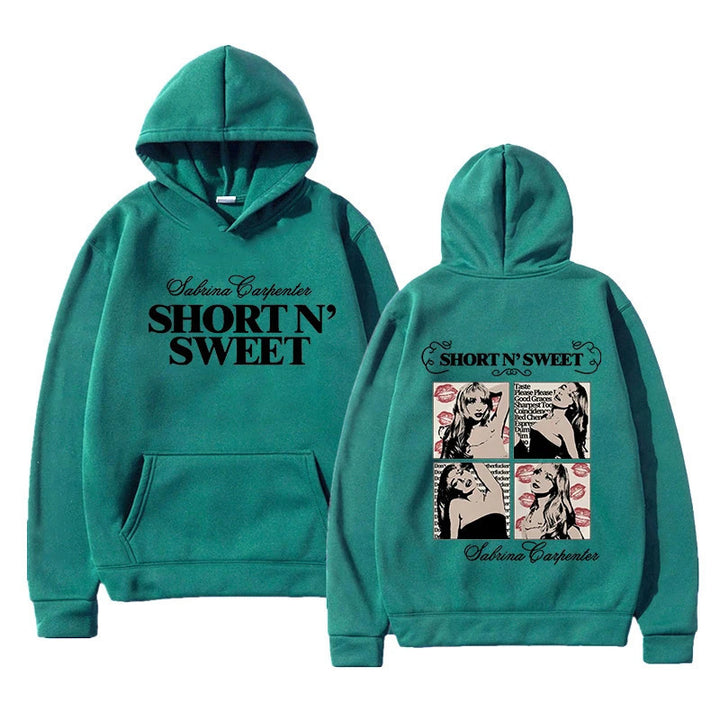 Dame hoodie med kreativ tegneserie design og avslappet snitt Skjora