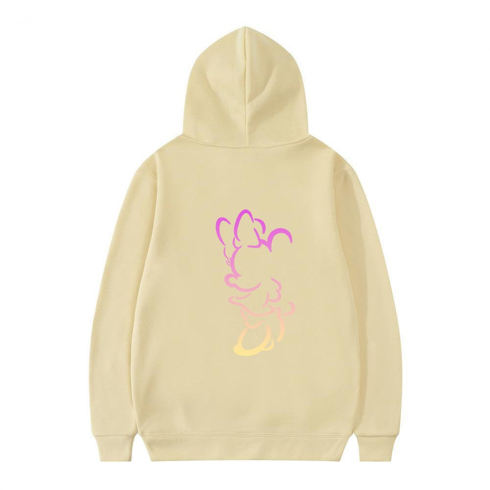 Dame hoodie med kunstnerisk skydesign og myk indre fôr Skjora